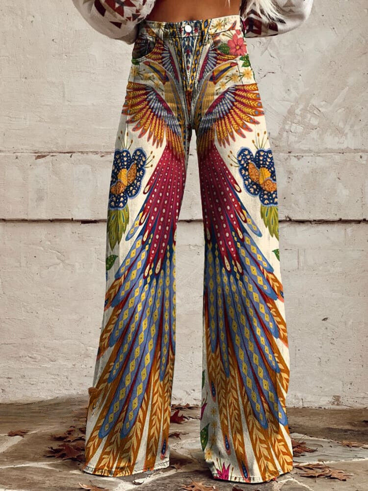 Olya™ | Vintage Boho Wide-Leg Trousers