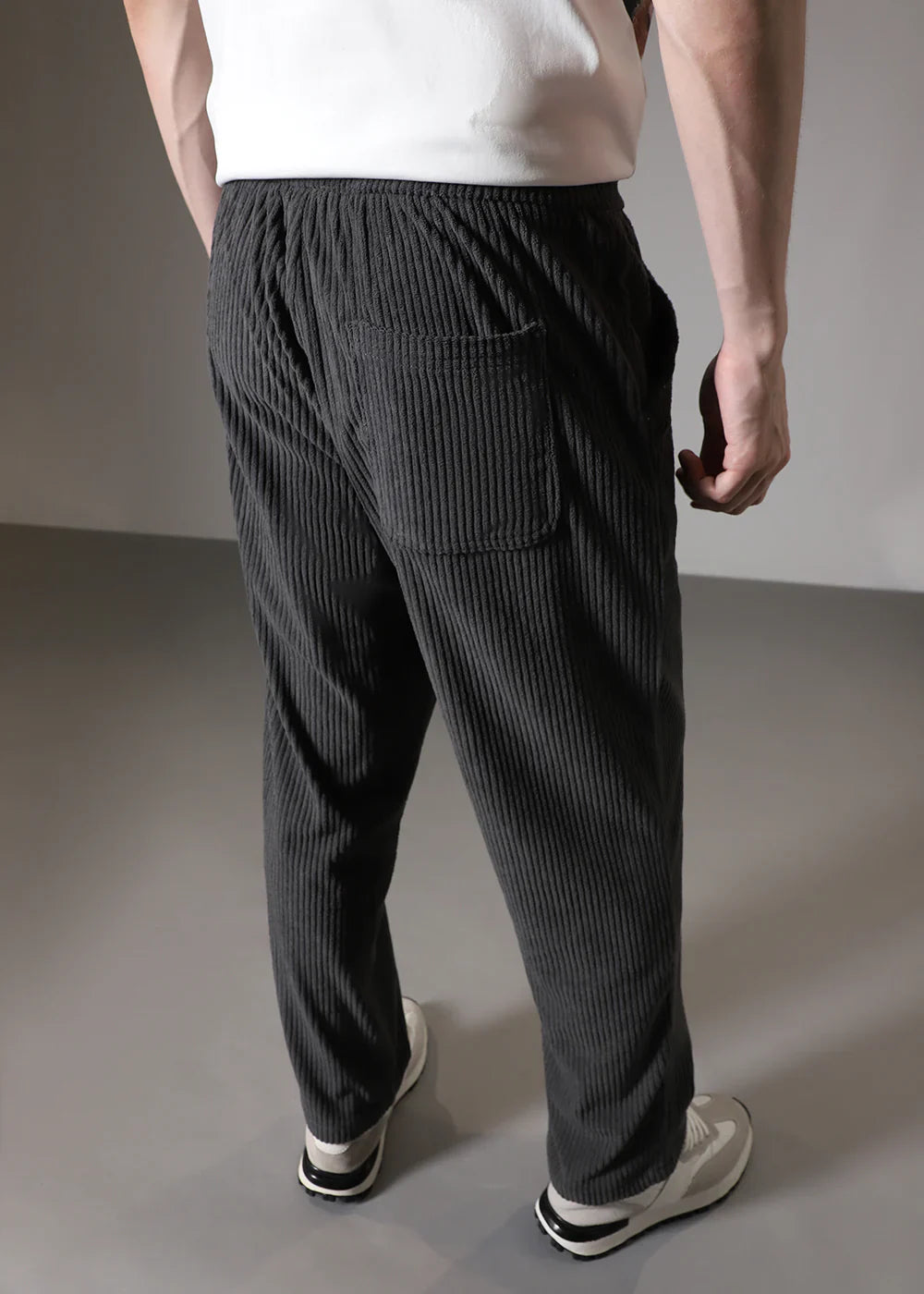 Ribbed Tube Leg Trousers