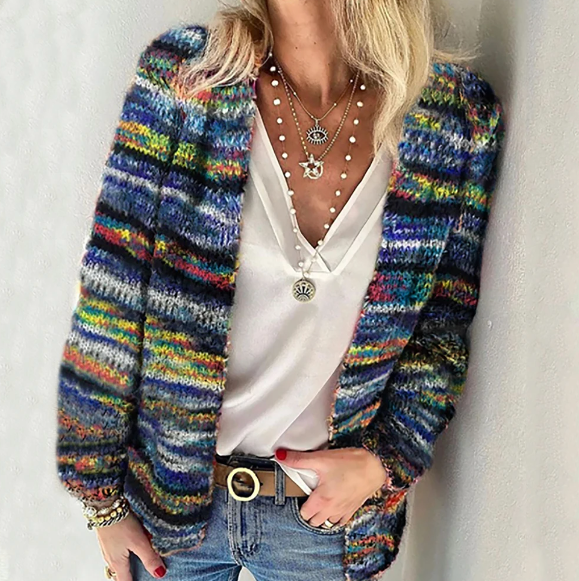 Mierra | Multicolor Knit Cardigan