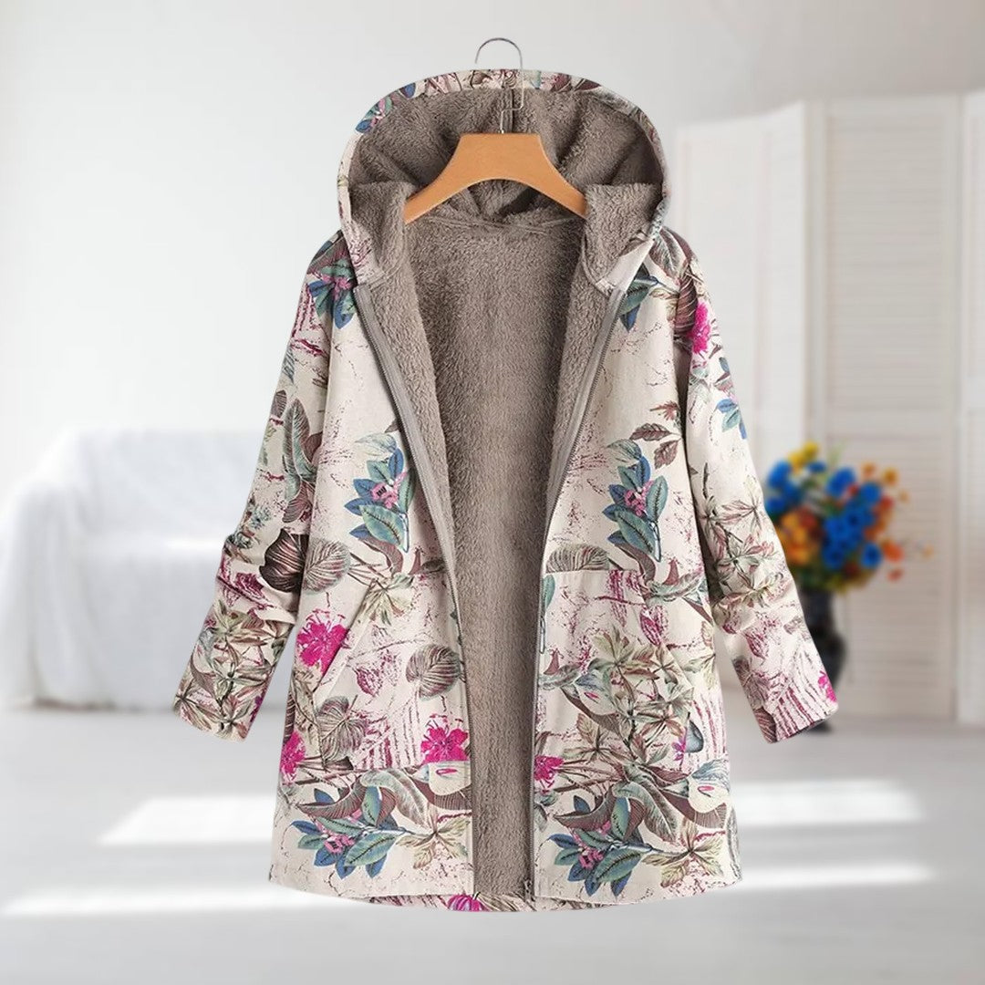 Diana™ | Floral Print Winter Coat