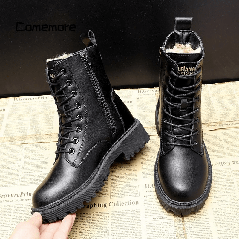 Christal - Lace-Up Winter Boots with Cozy Lining