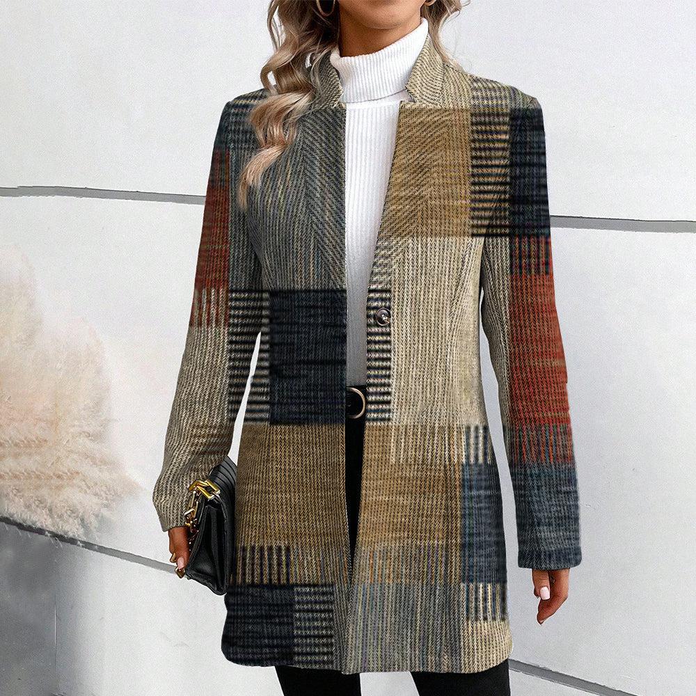 Emilia™ | Chic Patterned Blazer Jacket – Elevate Your Style