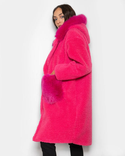 Avery™  | Luxe Faux Fur Hooded Coat